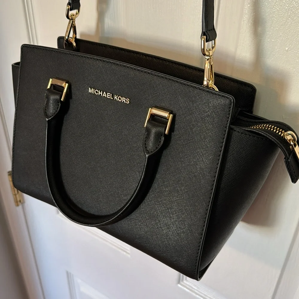 Michael Kors Selma Saffiano Leather Medium Satchel - Picture 6 of 10